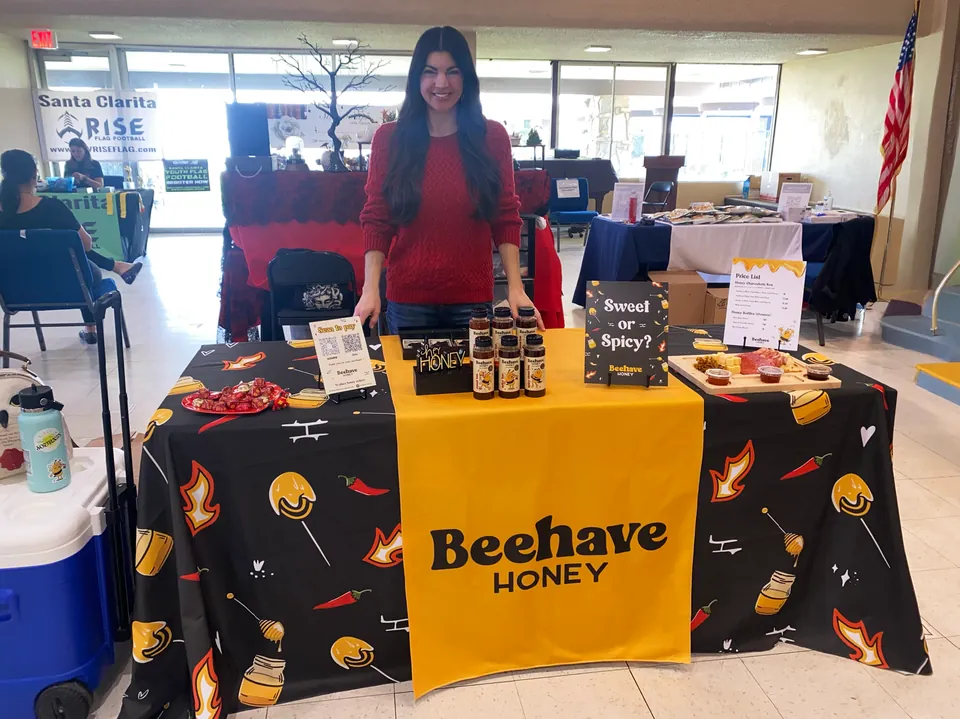 Jennifer at the Beehave Honey table at the brand’s official launch
