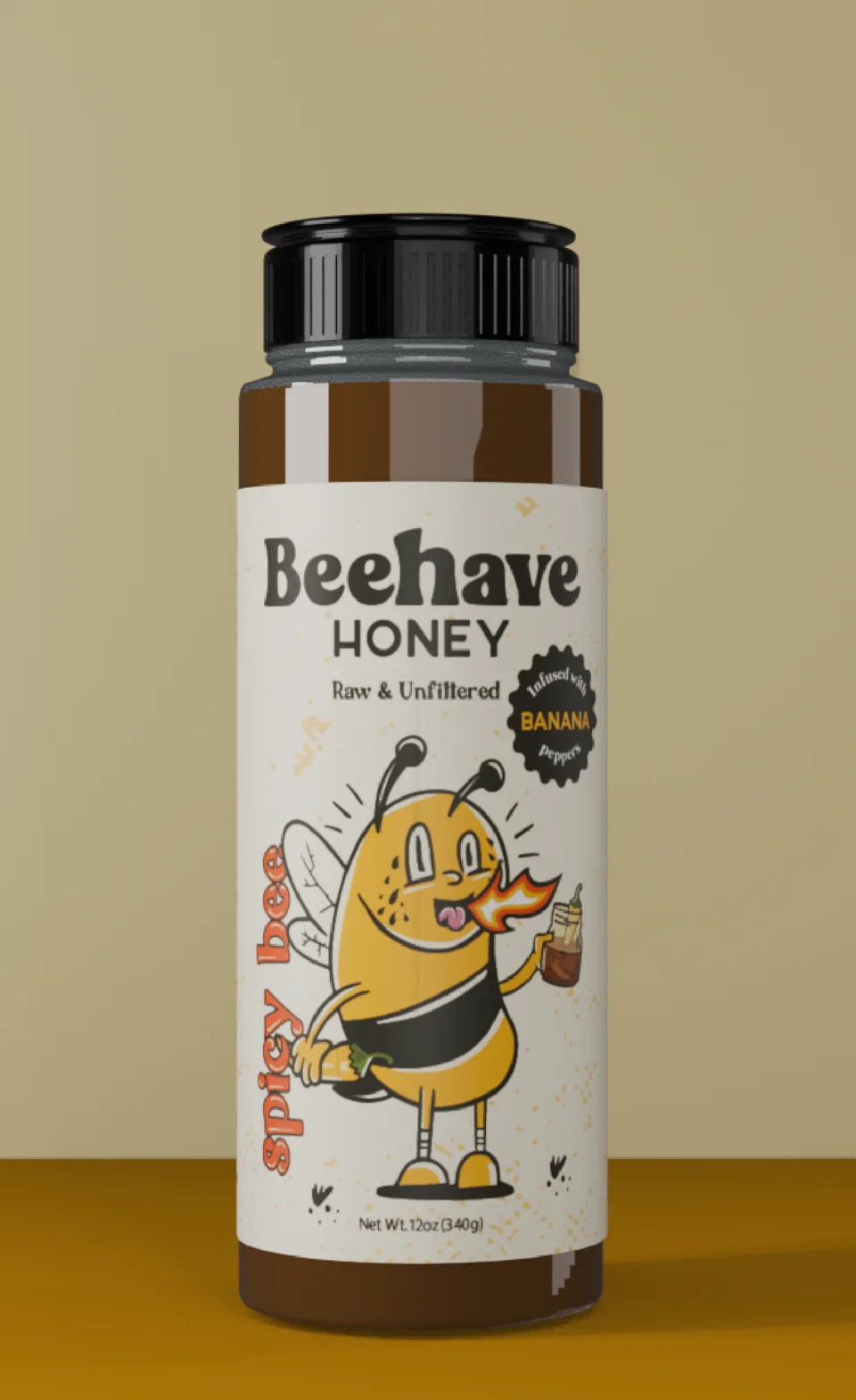 Beehave Honey Spicy Bee 12oz bottle